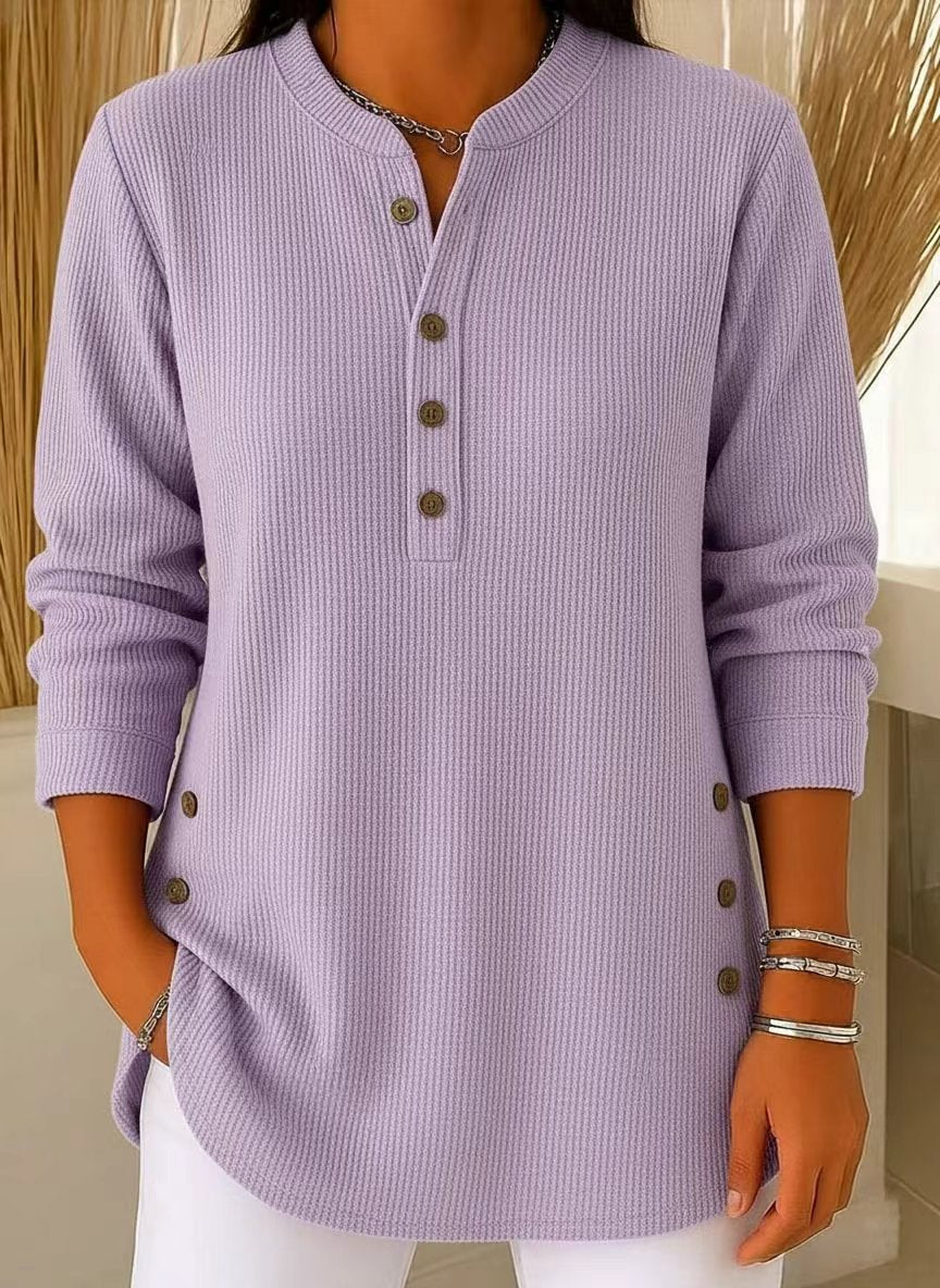 Women's Solid Color Crew Neck Pullover
