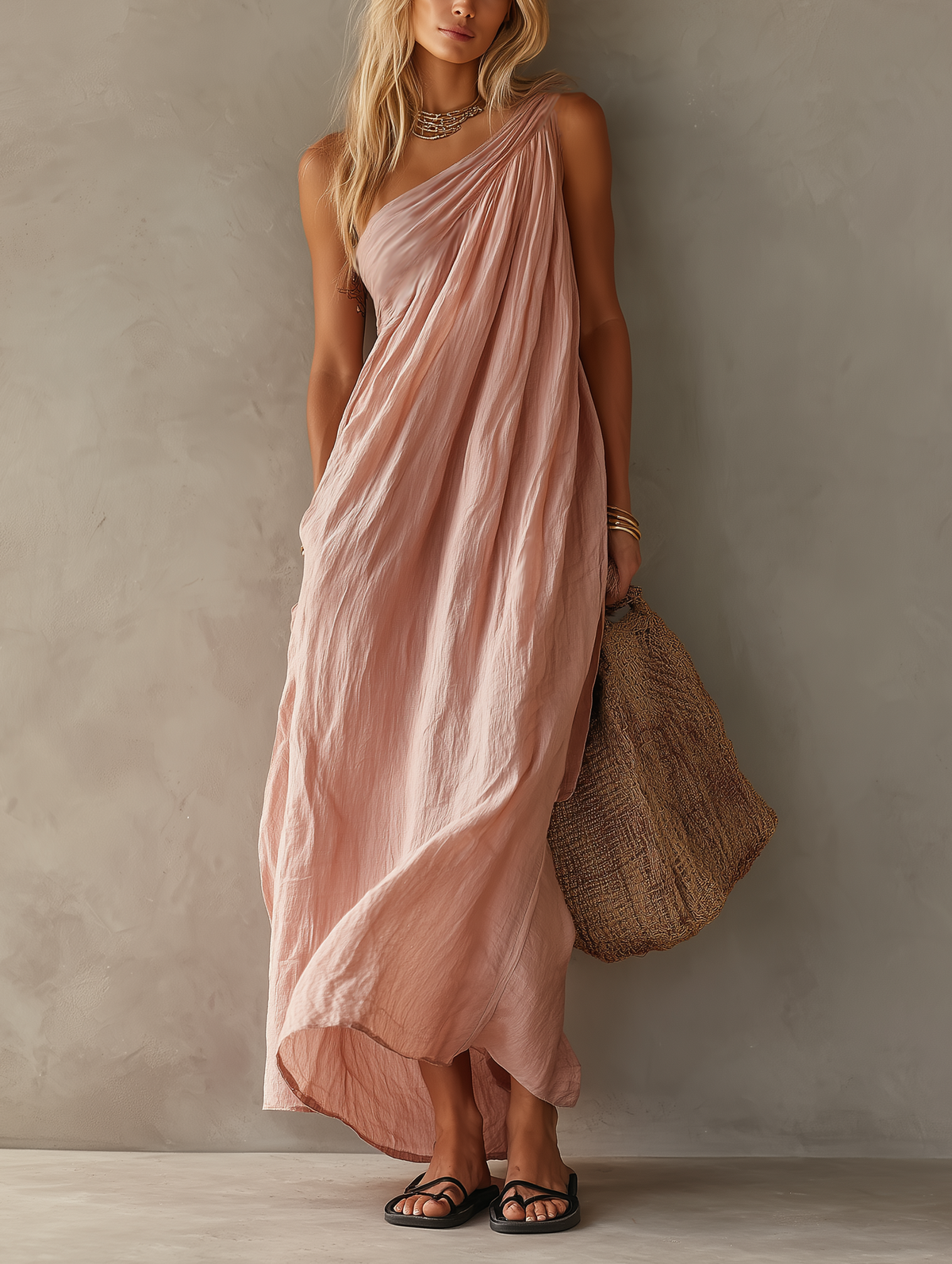 Resort One-Shoulder Maxi Dress