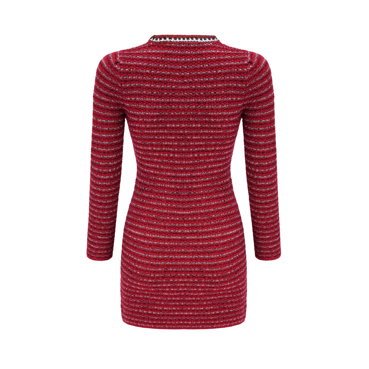 Faustine bow-detailed knit mini dress