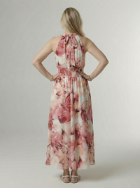 Sylin | Gathered Halter Midi Dress