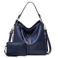 Leather Hobo Handbag + FREE Pouch Wallet