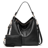 Leather Hobo Handbag + FREE Pouch Wallet