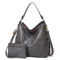 Leather Hobo Handbag + FREE Pouch Wallet
