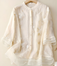 Clarice™ Embroidered Cotton Blouse