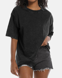 Oversized Acid Washed Cotton Vintage T-Shirts for Unisex