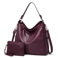 Leather Hobo Handbag + FREE Pouch Wallet