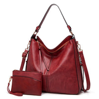 Leather Hobo Handbag + FREE Pouch Wallet