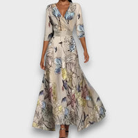 Saraine – Flowing Wrap Floral Dress