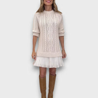 Clarisse – Knit Dress with pleated hem