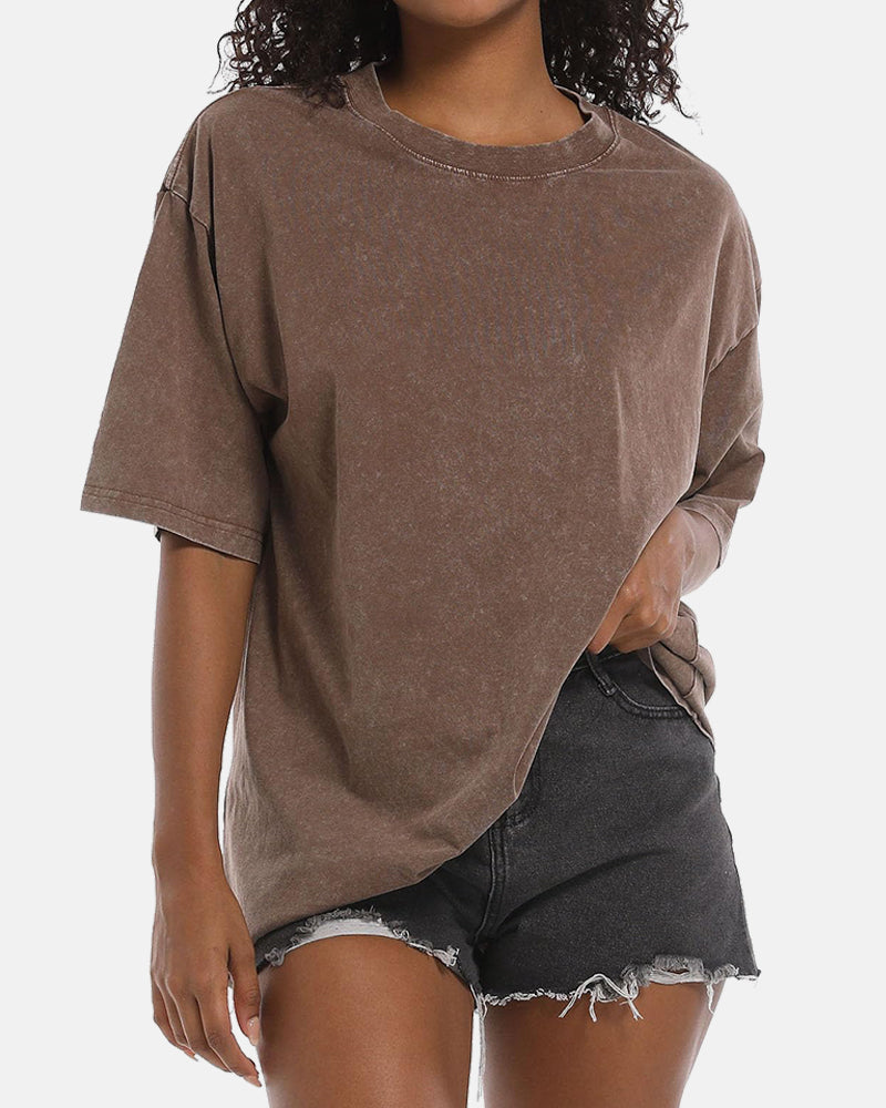 Oversized Acid Washed Cotton Vintage T-Shirts for Unisex