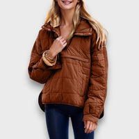 Larelle – Quilted pullover hooded jacket