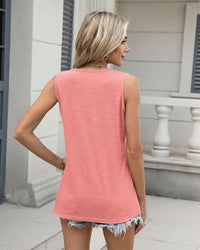 Women’s V Neck Sleeveless Tee Loose Fit Basic Tank Top
