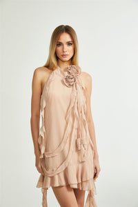 Eloisee Floral Asymmetrical Mini Dress