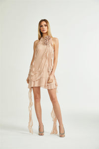 Eloisee Floral Asymmetrical Mini Dress