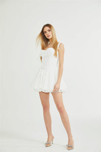 Camille white corset mini dress
