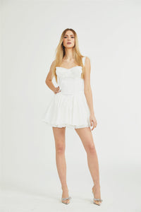 Camille white corset mini dress