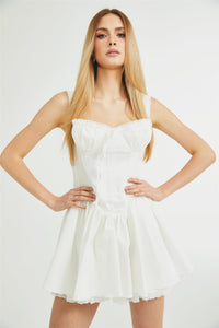 Camille white corset mini dress