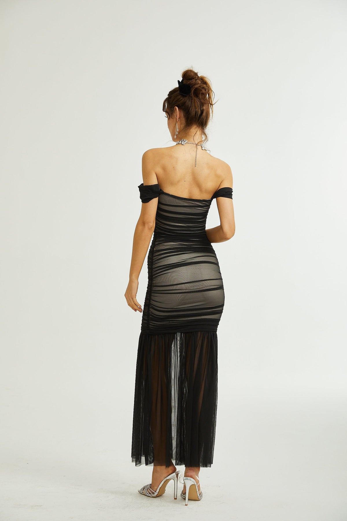 Safiya fishtail draped dress