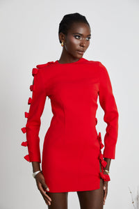 Sasha bow-detail cut-out dress