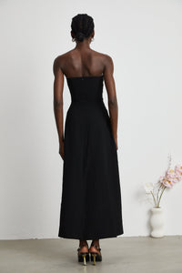 Melisande black embellished maxi dress
