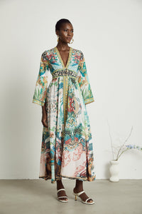 Cassandra graphic-print maxi dress