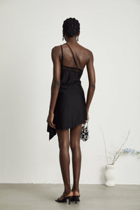 Juana lace-detail asymmetrical mini dress