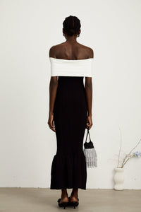 Éliane bow-detail ribbed maxi dress