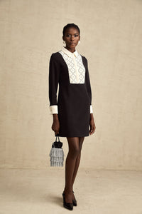 Esmée Two Tone Embellished Mini Dress