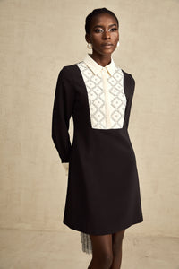 Esmée Two Tone Embellished Mini Dress