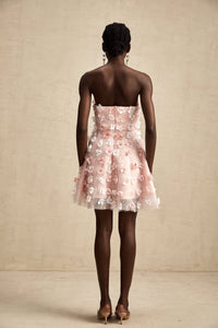 Lilou 3d-petal puffy mini dress