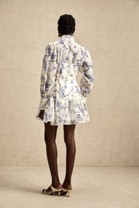 Blandine floral-print flared chiffon mini dress