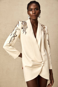 Éléna Embellished Sequined Blazer Dress