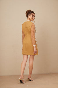 Aurore Cut-out Lace Peplum Mini Dress