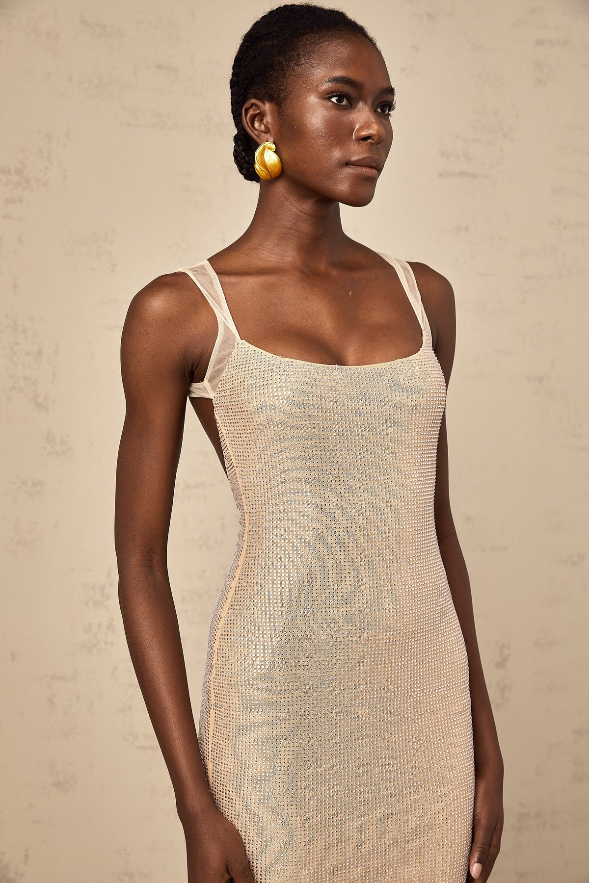 Sophie crystal-embellished open-back maxi dress