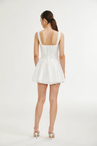 Camille white corset mini dress