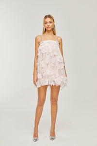 Valérie crystal-embellished floral mini dress