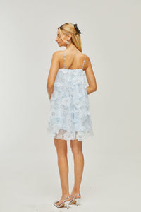 Suzette crystal-embellished floral mini dress