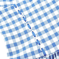 Diane blue gingham midi dress