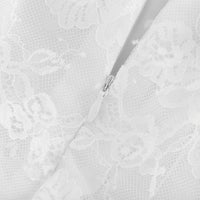 Mélisande white lace tiered midi dress
