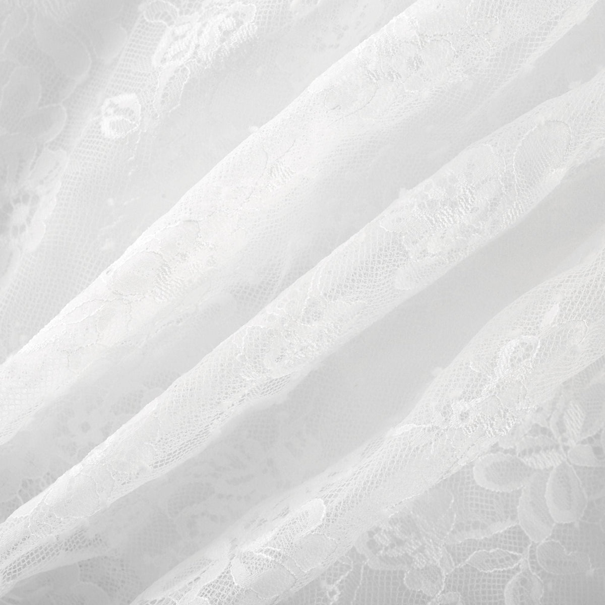 Mélisande white lace tiered midi dress