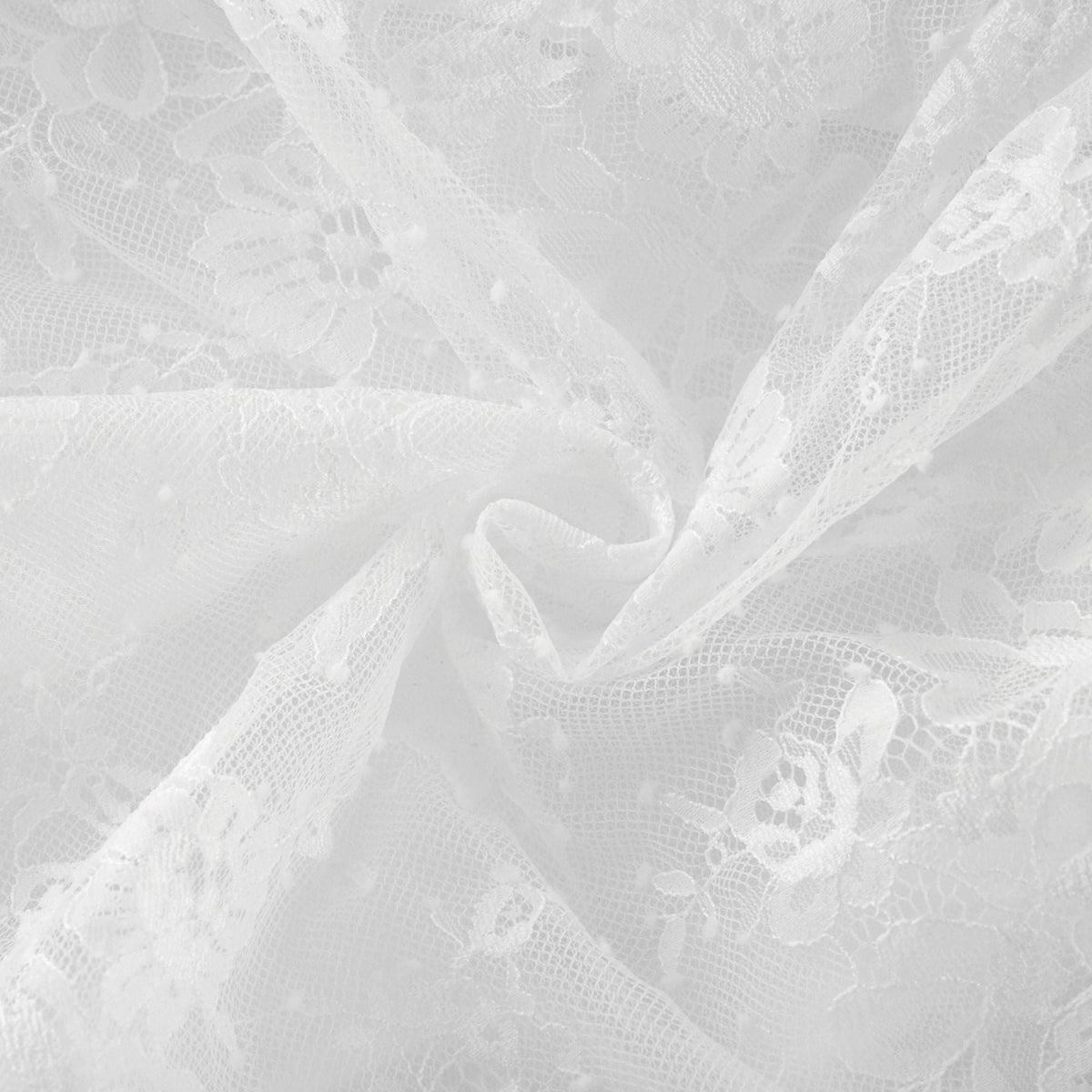 Mélisande white lace tiered midi dress