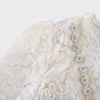 Kalena embellished lace midi dress