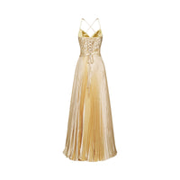 Eline pleated maxi dress