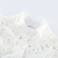 Noémie floral-embroidered midi dress in White