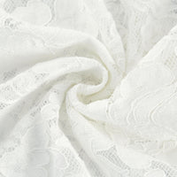 Elodiea White Floral Lace Flared Sleeves Midi Dress