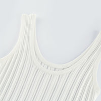 Noémie white cut-out pleated mini dress