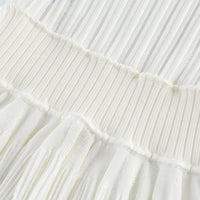 Noémie white cut-out pleated mini dress