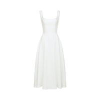 Thala white pleated flared midi dress