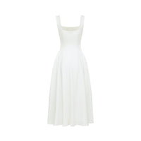 Thala white pleated flared midi dress