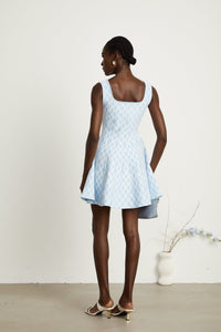 Hélène patterned-jacquard sleeveless mini dress